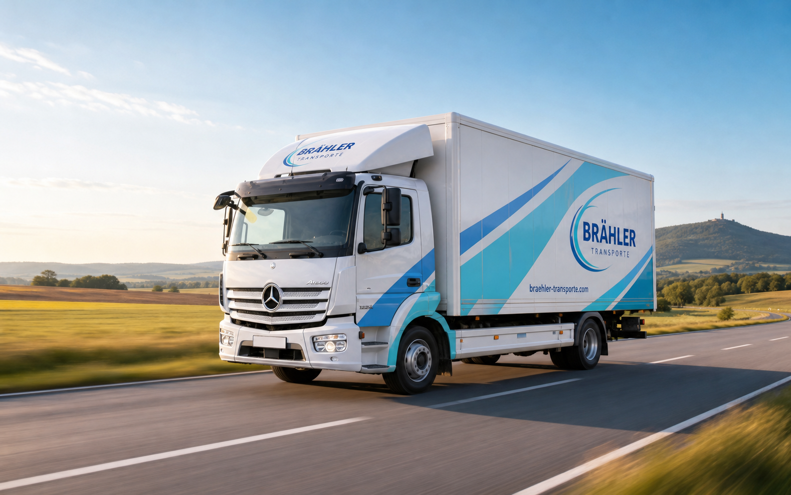 Brähler truck travelling on a country road