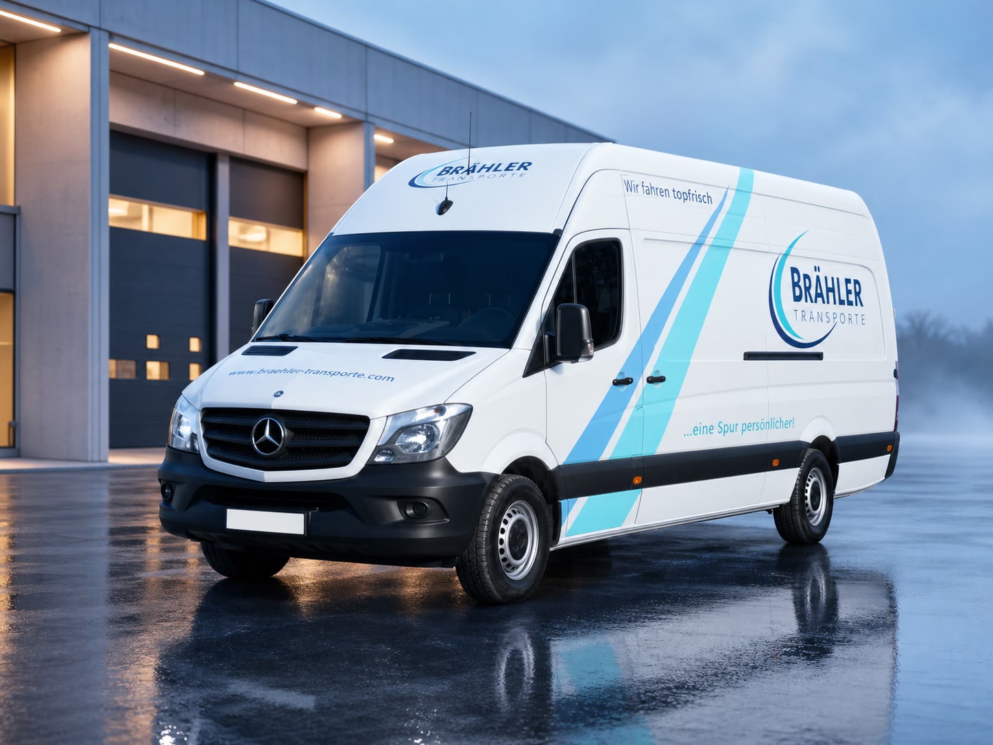 Brähler Sprinter 3,5-Tonner vor dem Logistikdepot